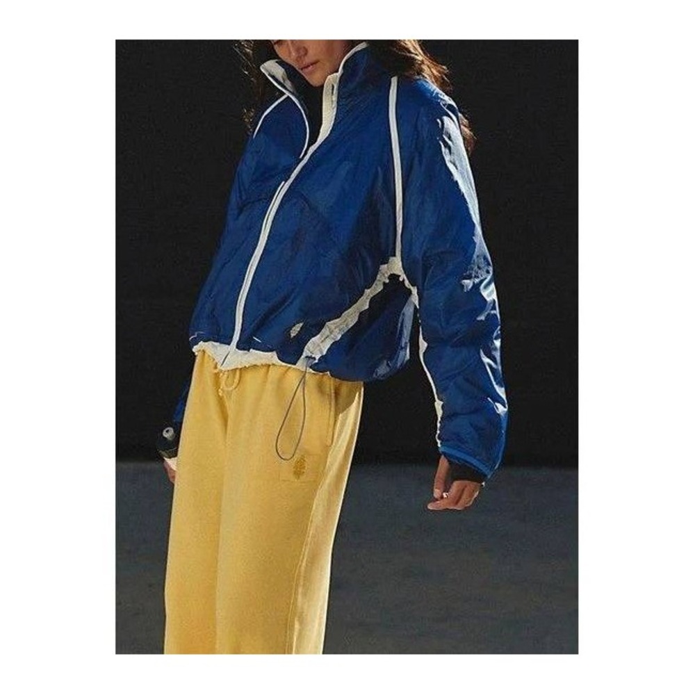 FP Movement by Free People Earth Gem Packable Jacket Blue Large NWT $168
